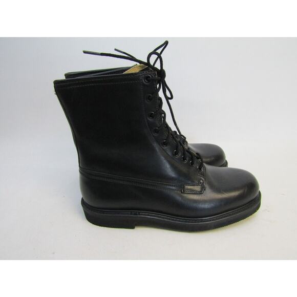 EUC FLOAT AWAYS Mens Sz 9 E Black Leather Work Cush-N-Crepe Soles Lineman Boots main image 9